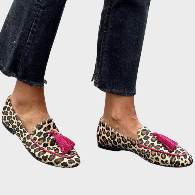 Jasmim – Mocassins padrão leopardo