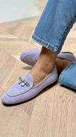 Genevieve - Mocassim com Laço de Borla e Salto Baixo