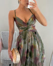 Julieta | Vestido Maxi Floral com Decote Cruzado