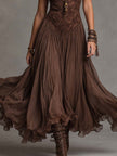 Gemma | Vestido maxi romântico com renda