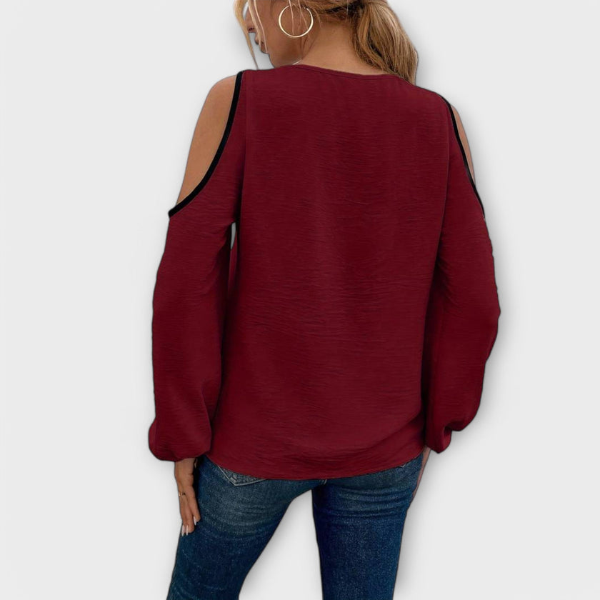 Blusa com decote quadrado feminino