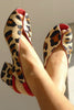 Sandálias com padrão leopardo feminino