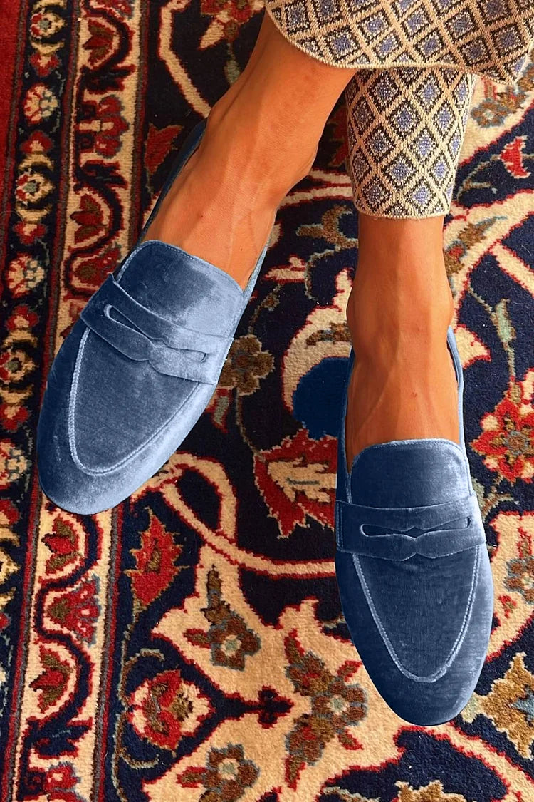 Noemi - Mocassim de Toque Macio com Tira Frontal e Salto Laminado