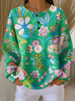 Kathleen — Camisola floral com gola e botões