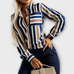 Blusa casual às riscas feminino