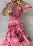 Vestido Floral de Envolver feminino