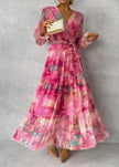 Vestido Floral de Envolver feminino