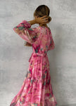 Vestido Floral de Envolver feminino