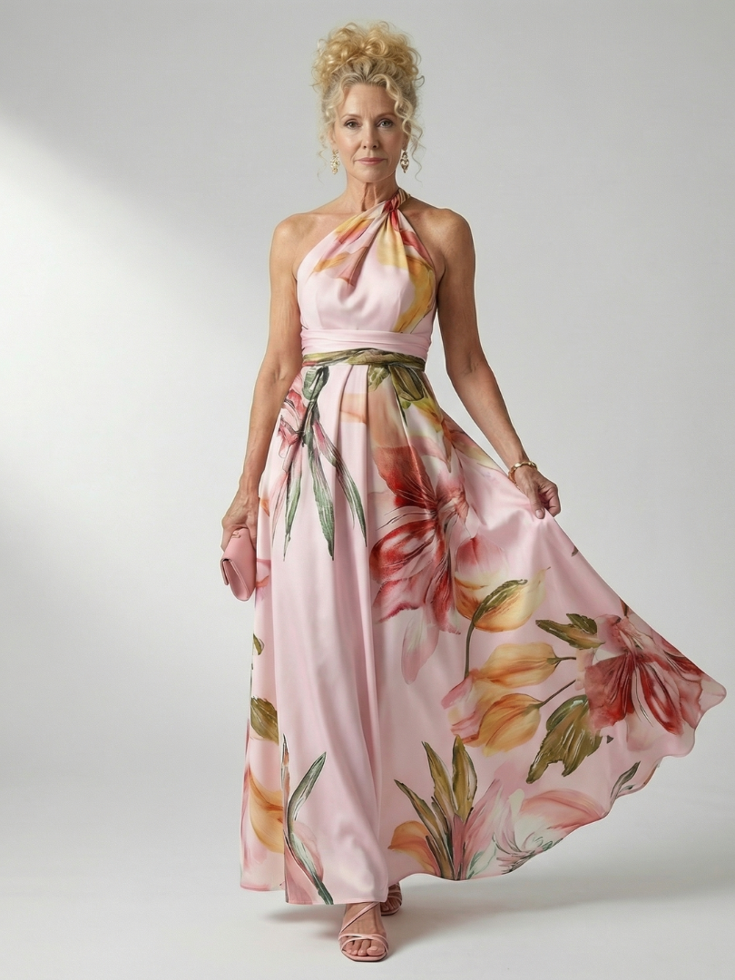 Vestido maxi Amiel floral leve
