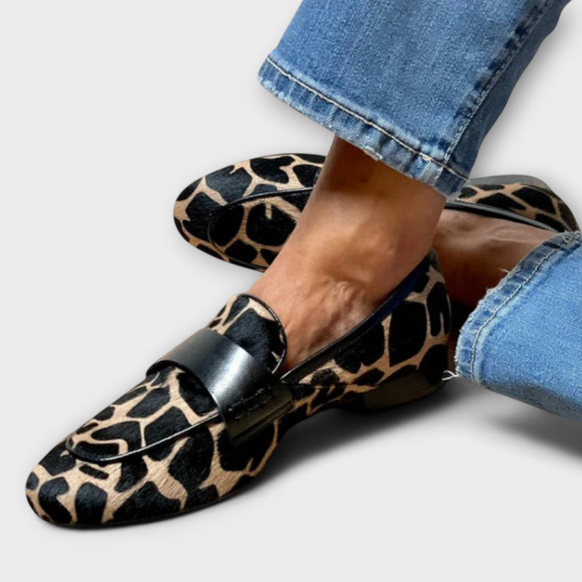 Greta – Mocassins com padrão leopardo