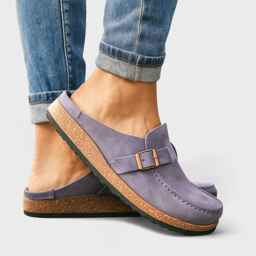 Ísis – Mocassins de camurça com fivela