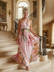 Vestido maxi Amiel floral leve