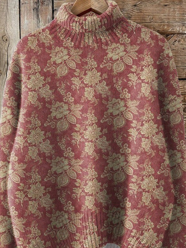 Constance — Camisola de gola alta com padrão floral