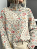 Colette — Camisola de gola alta com flores de inspiração vintage