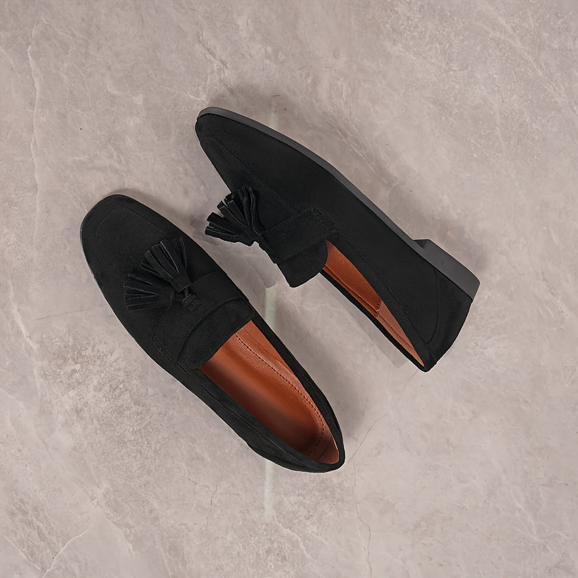 Leandra – Mocassins de camurça com laço