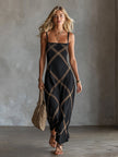 Marcella | Vestido maxi de padrão geométrico
