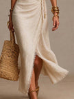 ALMA| Vestido midi com decote em V