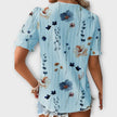 Blusa com decote em V feminino