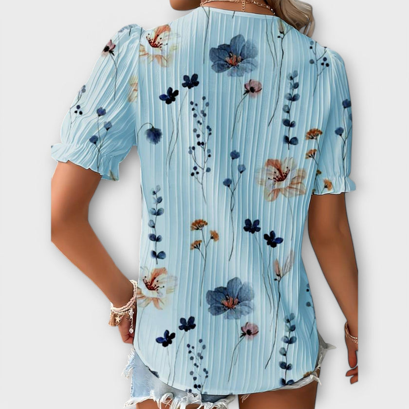 Blusa com decote em V feminino