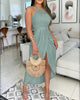 Ayla | Vestido Midi com Efeito Drapeado
