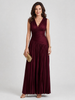 Vestido midi Lemar plissado sem mangas com decote em V