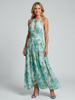 Laura | Vestido Maxi Halter de Movimento Fluido