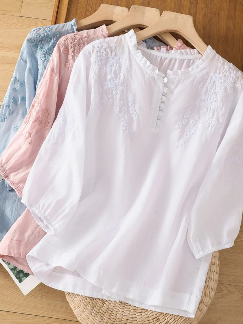 Blusa de Algodão e Linho feminino