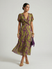 Vestido midi Virel floral descontraído