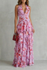Alice | Vestido Maxi Floral com Decote Cruzado