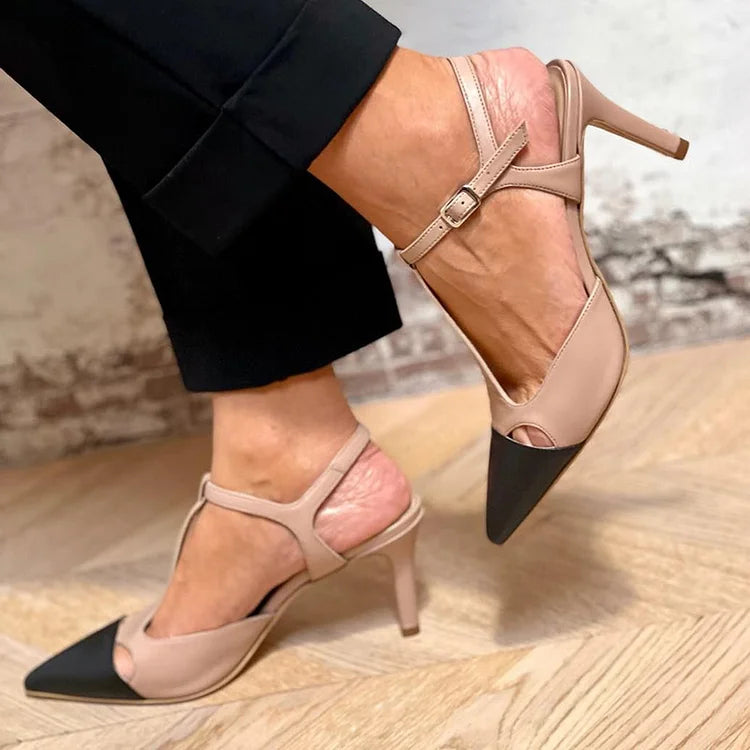 Sapatos bicolor feminino