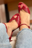 Sandália com salto stiletto feminino