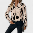 Blusa elegante de manga comprida feminino