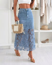 Dália | Saia de Ganga com Detalhe Floral