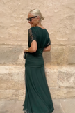 Camila | Vestido Midi Floral de Ombros Descobertos