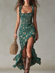 Daniela | Vestido Maxi Boémio com Mangas Balão