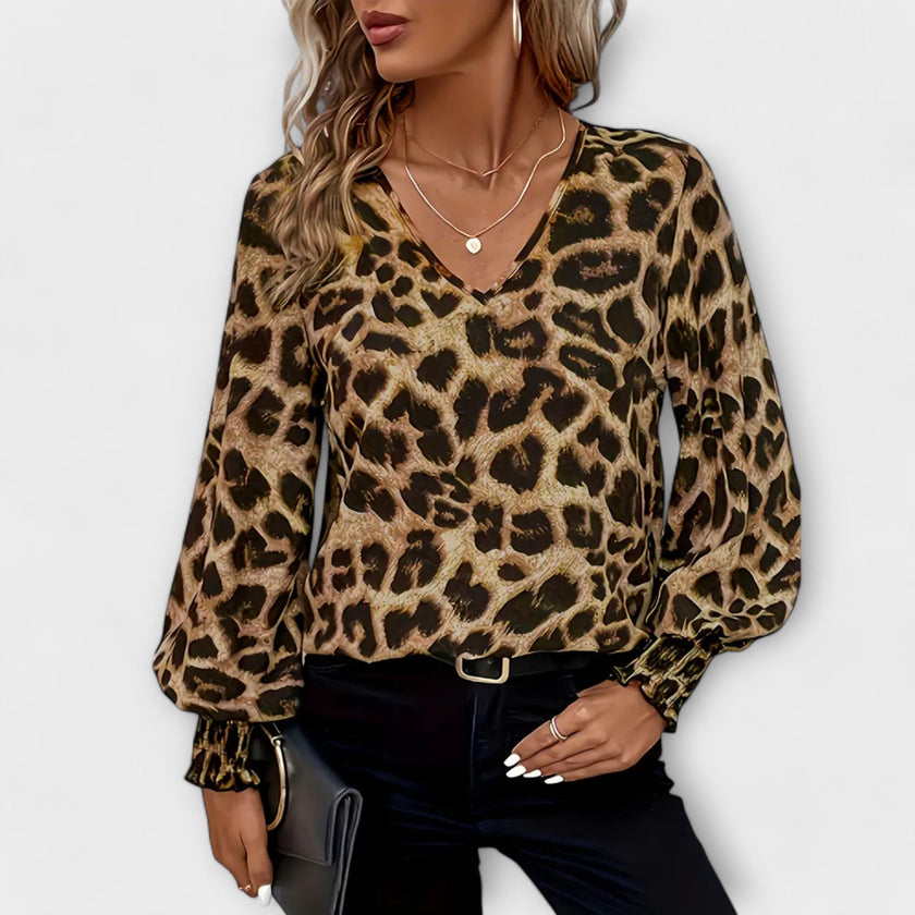 Blusa Estilosa Leopardo feminino
