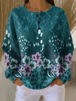 Donna — Camisola de malha texturada com padrão floral