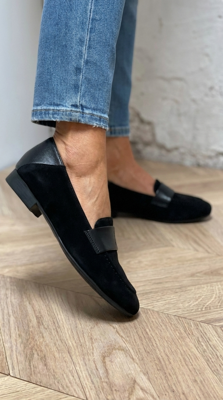 Elra - Mocassim com Tira Larga e Costura Decorativa Frontal
