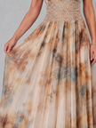 Vestido maxi Elavenue halter com cintura em renda