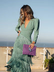 Carolina | Vestido Midi com Franjas em Camadas