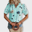 Blusa com decote em V feminino