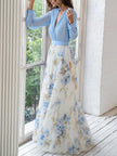 Gabriela | Vestido Maxi Floral com Decote em V