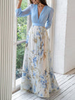 Gabriela | Vestido Maxi Floral com Decote em V
