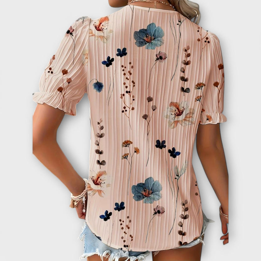Blusa com decote em V feminino