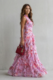 Alice | Vestido Maxi Floral com Decote Cruzado