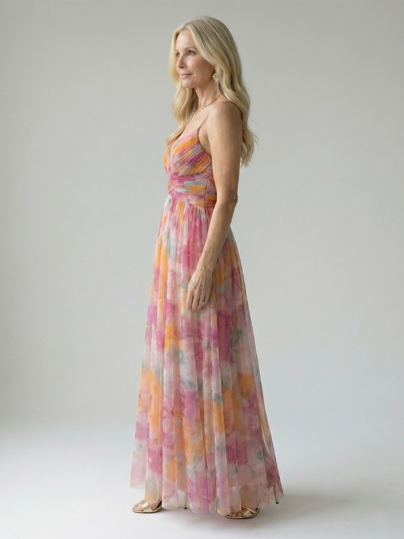 Vestido maxi Isel Elegancia Suave