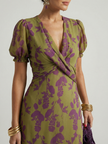Vestido midi Virel floral descontraído