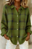 Courtney | Cardigan xadrez verde com botões