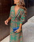 Vestido midi sofisticação feminino