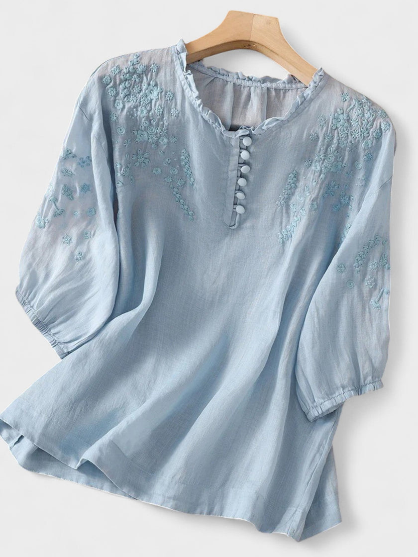 Blusa de Algodão e Linho feminino